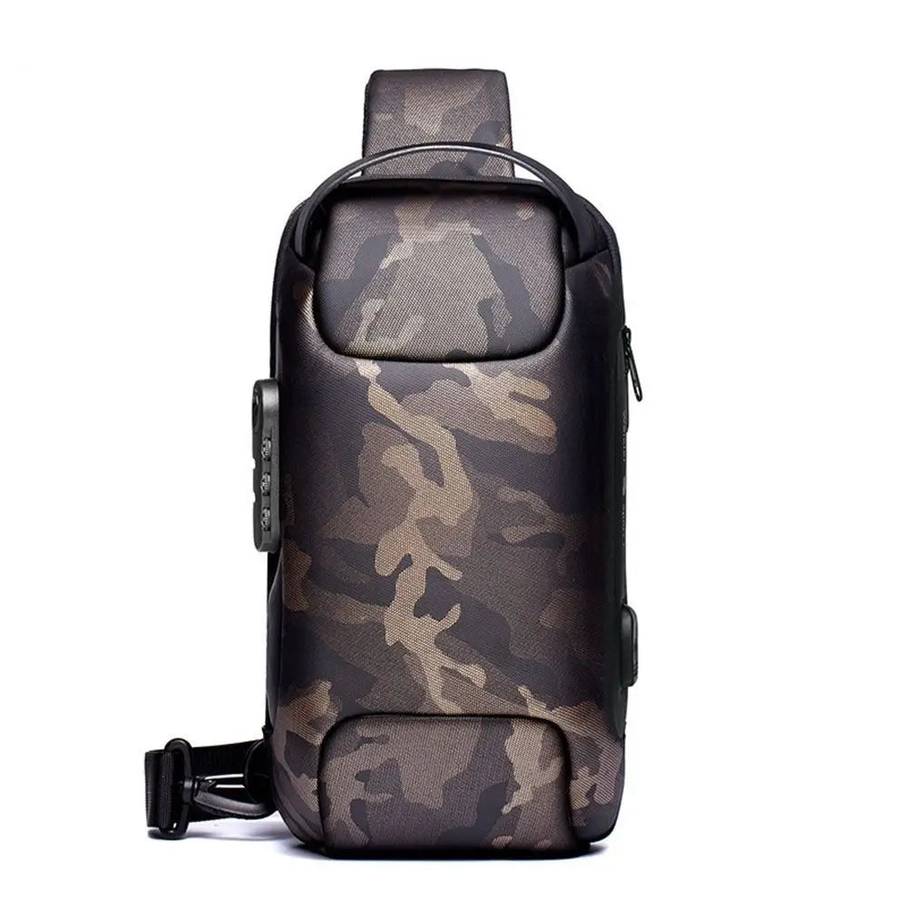 Portable Storage Bag for Asus ROG Ally Game Conslole Case Crossbody Backpack Shoulder Chest Pouch Anti-theft Lock USB Charging
