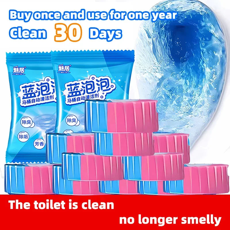 New Automatic Toilet Bowl Cleaner Effervescent Tablet Bathroom Freshener Deodorization Stain Remover House Supplies