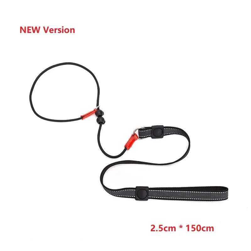 Training Dog Choking Rope Leash 2 in 1 Lead Collar 150cm P-Shaped Chain Slip Lead Control Leash for Small Large Competition Dogs