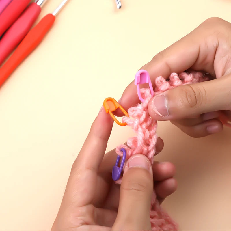 Fenrry Crochet Hooks Set Crochet Large-Eye Blunt Yarn Weave Knitting Needles Kit Needle Set Weave Craft Tools With Bag