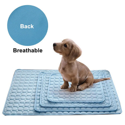 Dog Mat Cooling Summer Pad Mat For Dogs Cat Blanket Sofa Breathable Pet Dog Bed Summer Washable For Small Medium Large Dogs Car