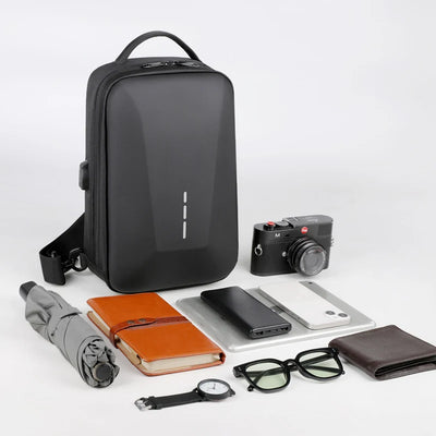 Anti-theft Combination Lock Chest Packs With USB Charging Port Fashion Business Men's Crossbody Bag Travel Storage Shoulder Bag