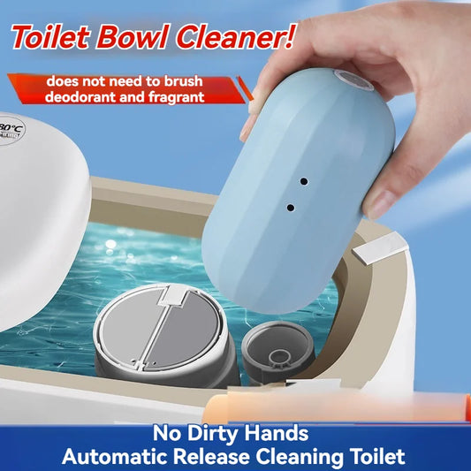 5-Pack Automatic Toilet Bowl Cleaner - Modern Design, Removes Stains & Odors, Natural Floral & Lemon Scents, Easy Installation