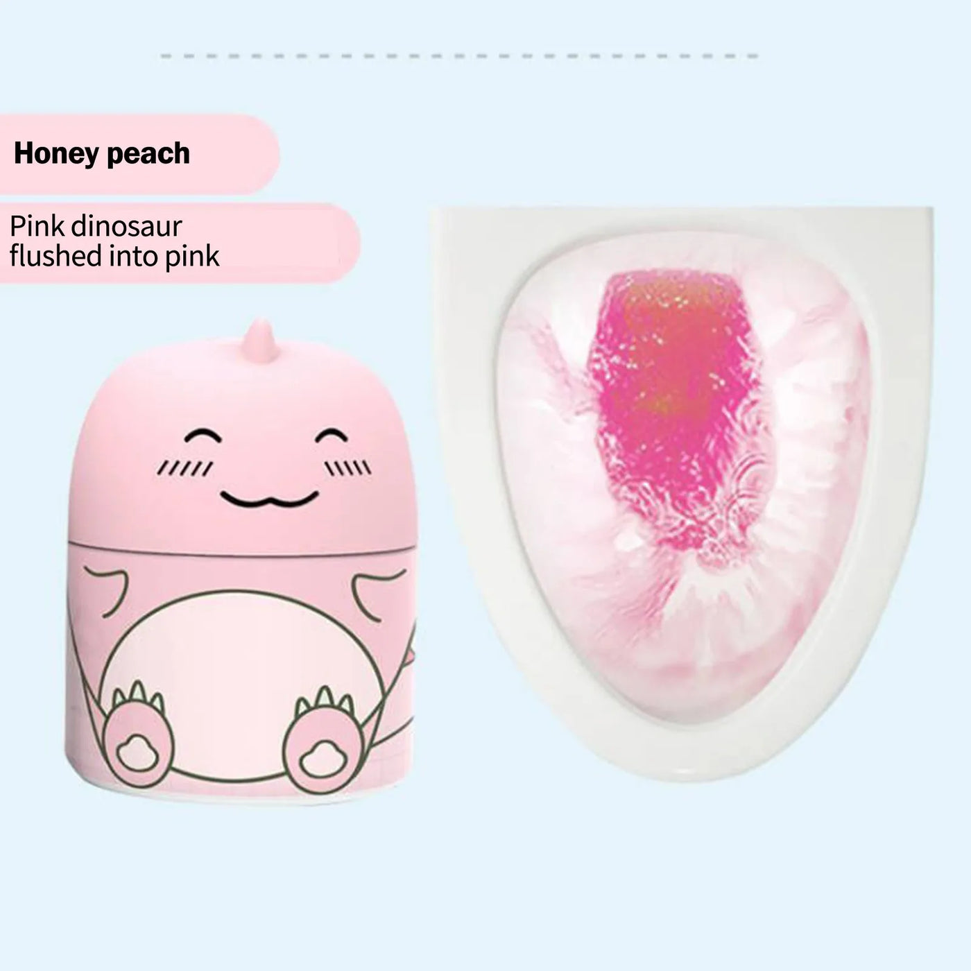 Automatic Bathroom Toilet Tank Cleaner With Ocean Scent Cute Dinosaur-Shaped Toilet Bowl Cleaner Bottle Bathroom Cleaning Supply