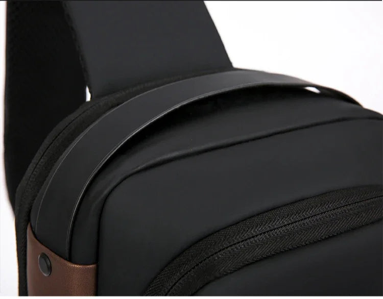 Fashion Business Men's Crossbody Bag Anti-Theft Password Lock Men's Chest Bag With USB Charging Port Travel Shoulder Bag for Man