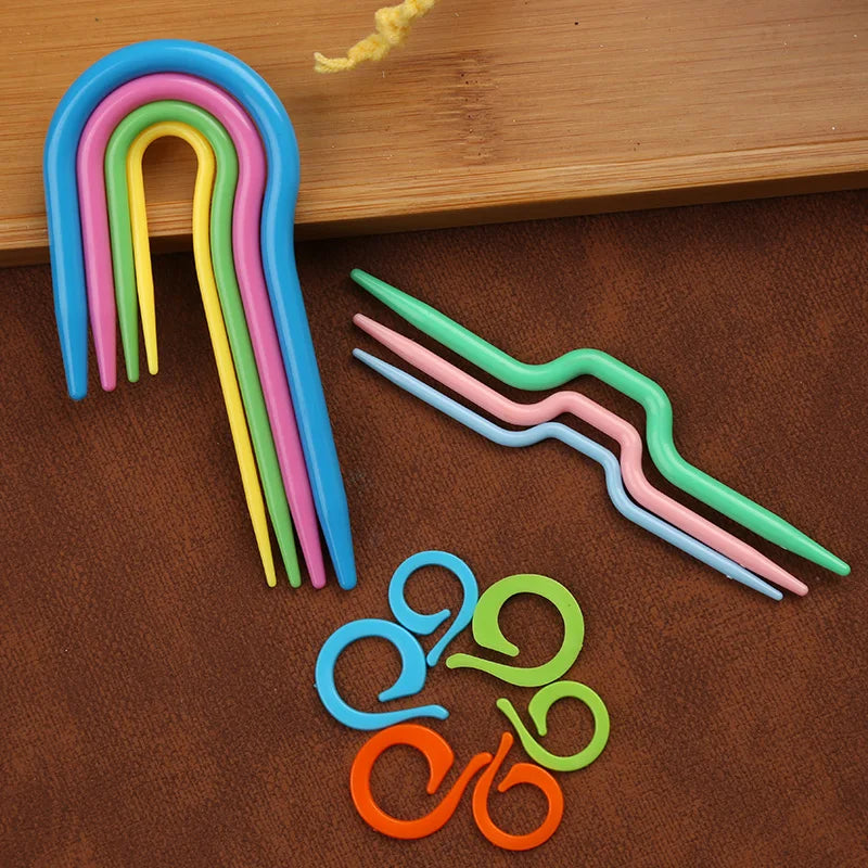 KRABALL Bamboo Handle Crochet Hooks Kit Knitting Needles Set DIY Craft Crochet Tools For Yarn Weave Knit Tool Accessories