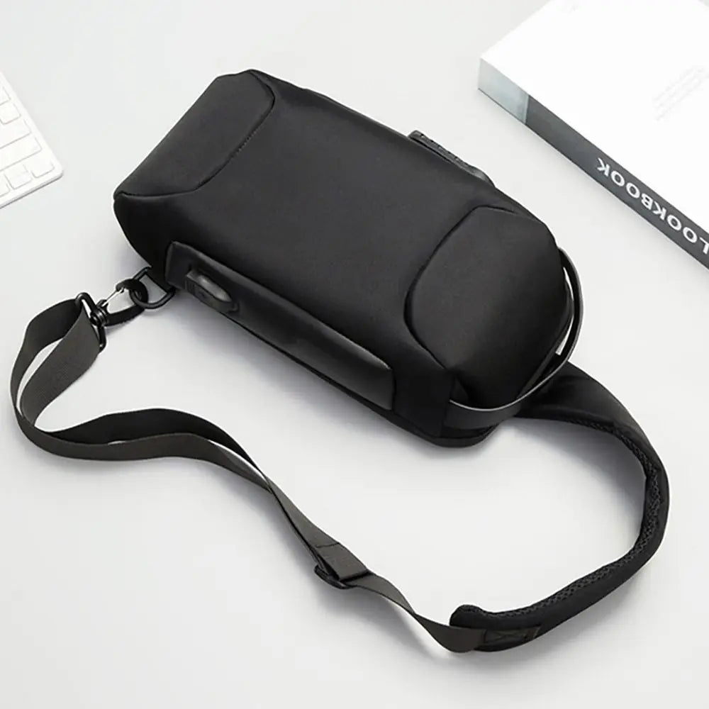 Portable Storage Bag for Asus ROG Ally Game Conslole Case Crossbody Backpack Shoulder Chest Pouch Anti-theft Lock USB Charging