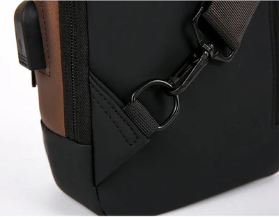 Fashion Business Men's Crossbody Bag Anti-Theft Password Lock Men's Chest Bag With USB Charging Port Travel Shoulder Bag for Man