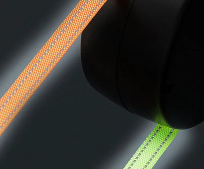 Automatic retractable two-end pet Dog leash with LED Light, 360 Swivel No Tangle for Each Adjustable Strap Auto Pet Leash Rope