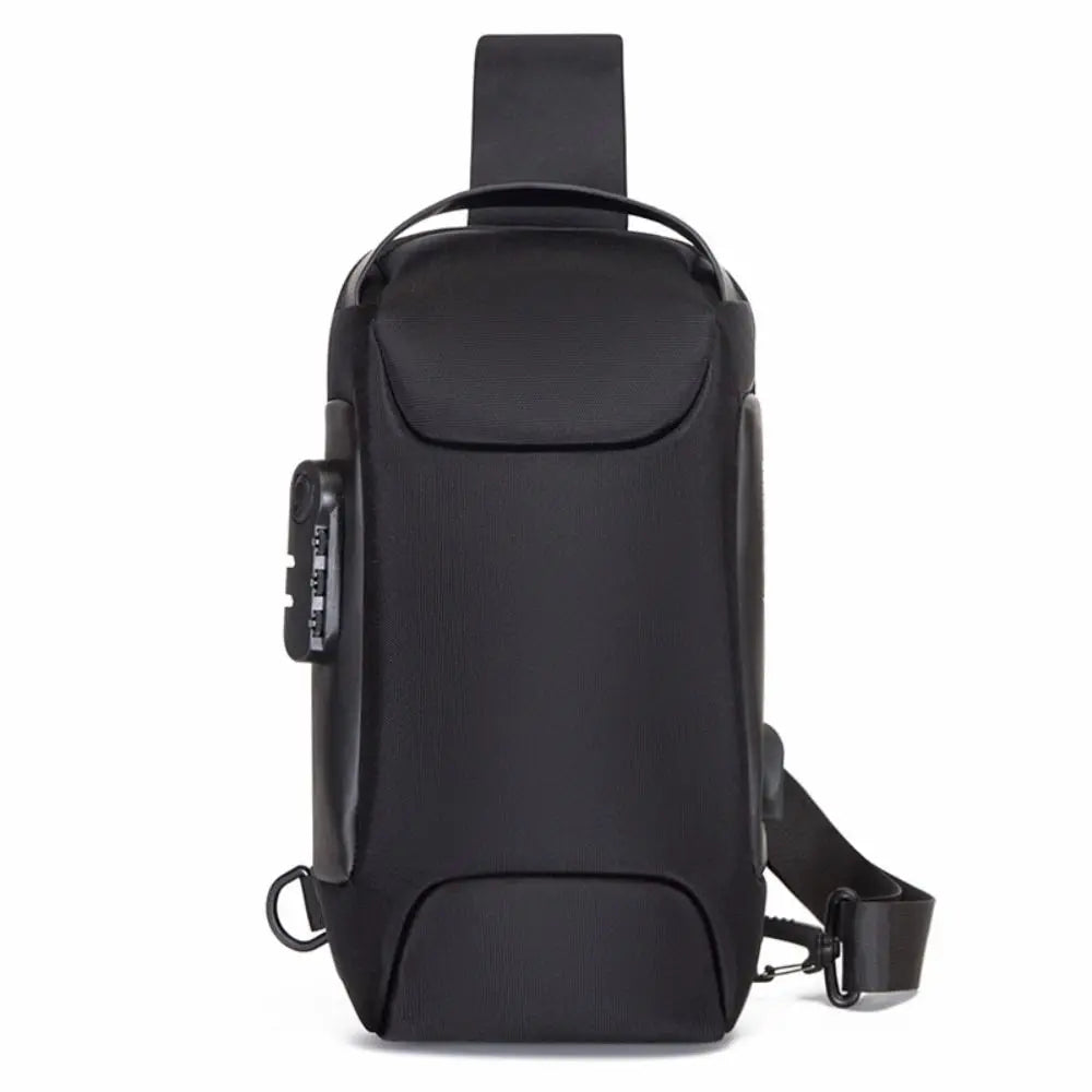 Portable Storage Bag for Asus ROG Ally Game Conslole Case Crossbody Backpack Shoulder Chest Pouch Anti-theft Lock USB Charging