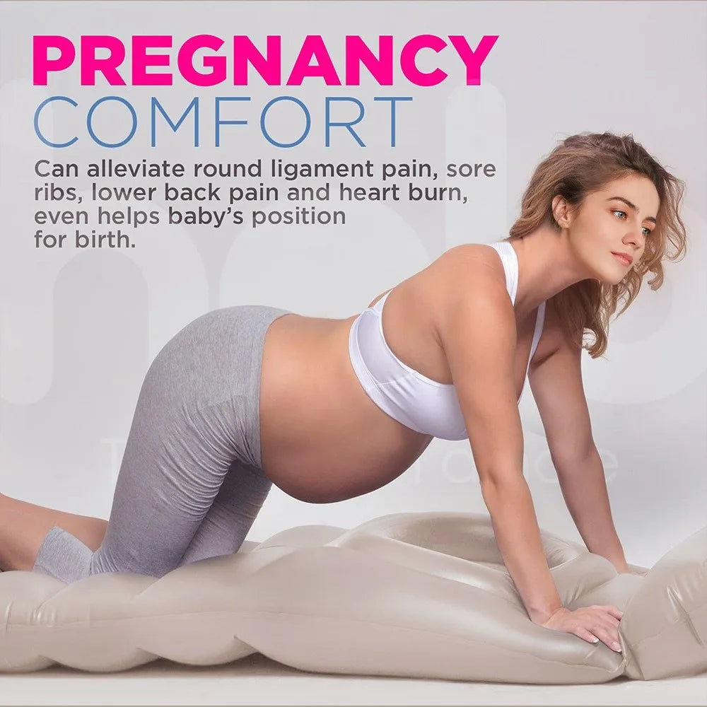 Pvc Women Inflatable Mat Mattress Pillow Sleeping Mat Float with Hole for Tummy Say Goodbye to Pregnancy Related Aches and Pains