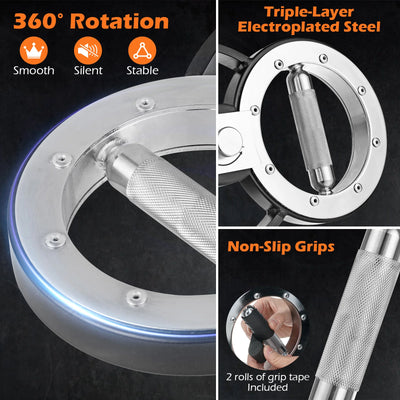 12 LBS Burn Machine w/Adjustable Resistance & 360° Rotation for Home/Gym