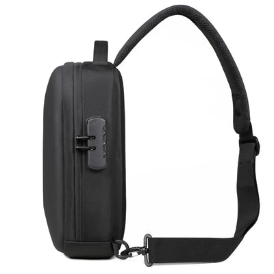Anti-theft Combination Lock Chest Packs With USB Charging Port Fashion Business Men's Crossbody Bag Travel Storage Shoulder Bag