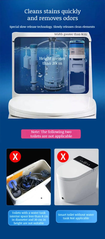 Toilet Bowl Cleaner Automatic Toilet Bowl Cleaner Disinfecting Deodorizing Household Descaling