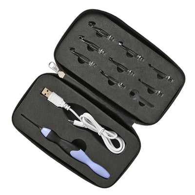 9 in 1 USB Light Up Crochet Hooks Handmade Knitting Needles LED Sewing Tools Set DIY Weaving Sweater Tool Kit Sewing Accessories