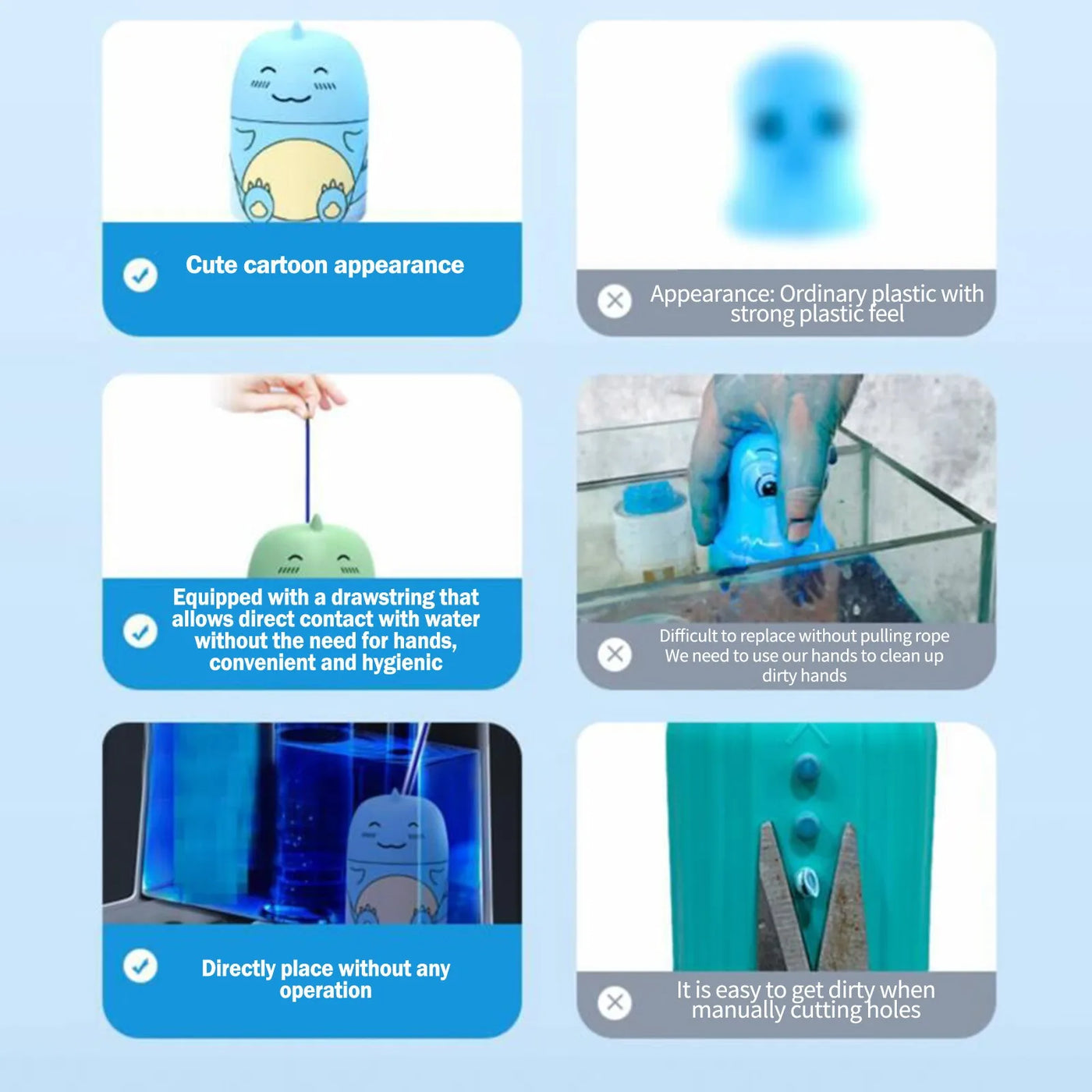 Automatic Bathroom Toilet Tank Cleaner With Ocean Scent Cute Dinosaur-Shaped Toilet Bowl Cleaner Bottle Bathroom Cleaning Supply