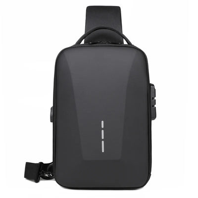 Anti-theft Combination Lock Chest Packs With USB Charging Port Fashion Business Men's Crossbody Bag Travel Storage Shoulder Bag