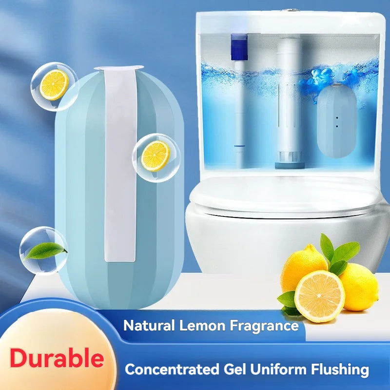 5-Pack Automatic Toilet Bowl Cleaner - Modern Design, Removes Stains & Odors, Natural Floral & Lemon Scents, Easy Installation