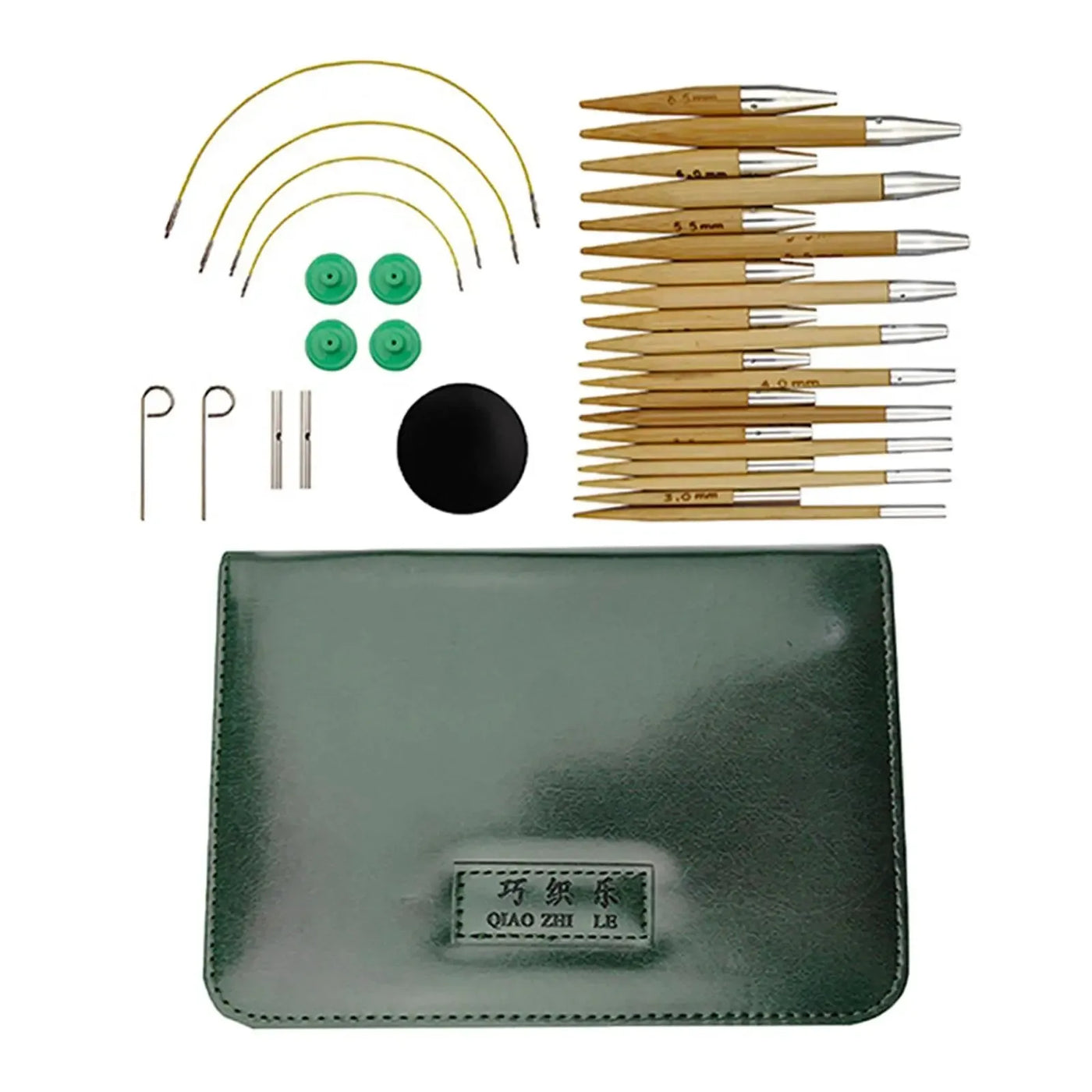 Knitting Needles Removable Ebony Wood 1 Set Crochet Hooks Needles Handmade Crafts Comfortable Grip for DIY Scarves Gloves