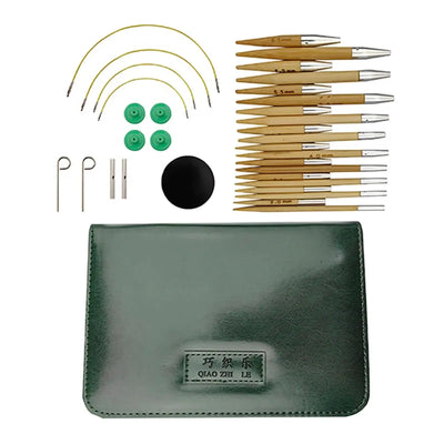 Knitting Needles Removable Ebony Wood 1 Set Crochet Hooks Needles Handmade Crafts Comfortable Grip for DIY Scarves Gloves