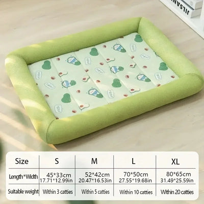 Cooling Puppy Bed Summer Dog Supplies Mat Accessory for Small Breeds Dogs Medium Pet Large Beds Sofa Blanket Baskets Fluffy Cats