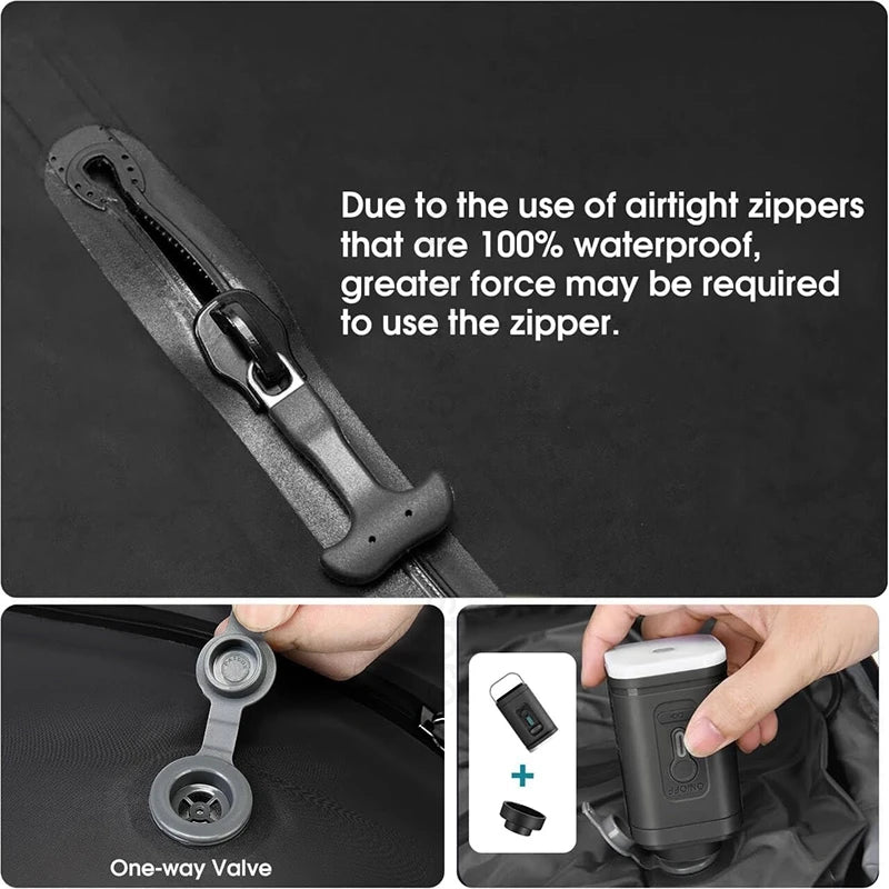 Vacuum Storage Bags Travel Essentials Compression Pack Empty Bag Clothes Vacuum Travel Bag, for Suitcases Backpack Space Saver