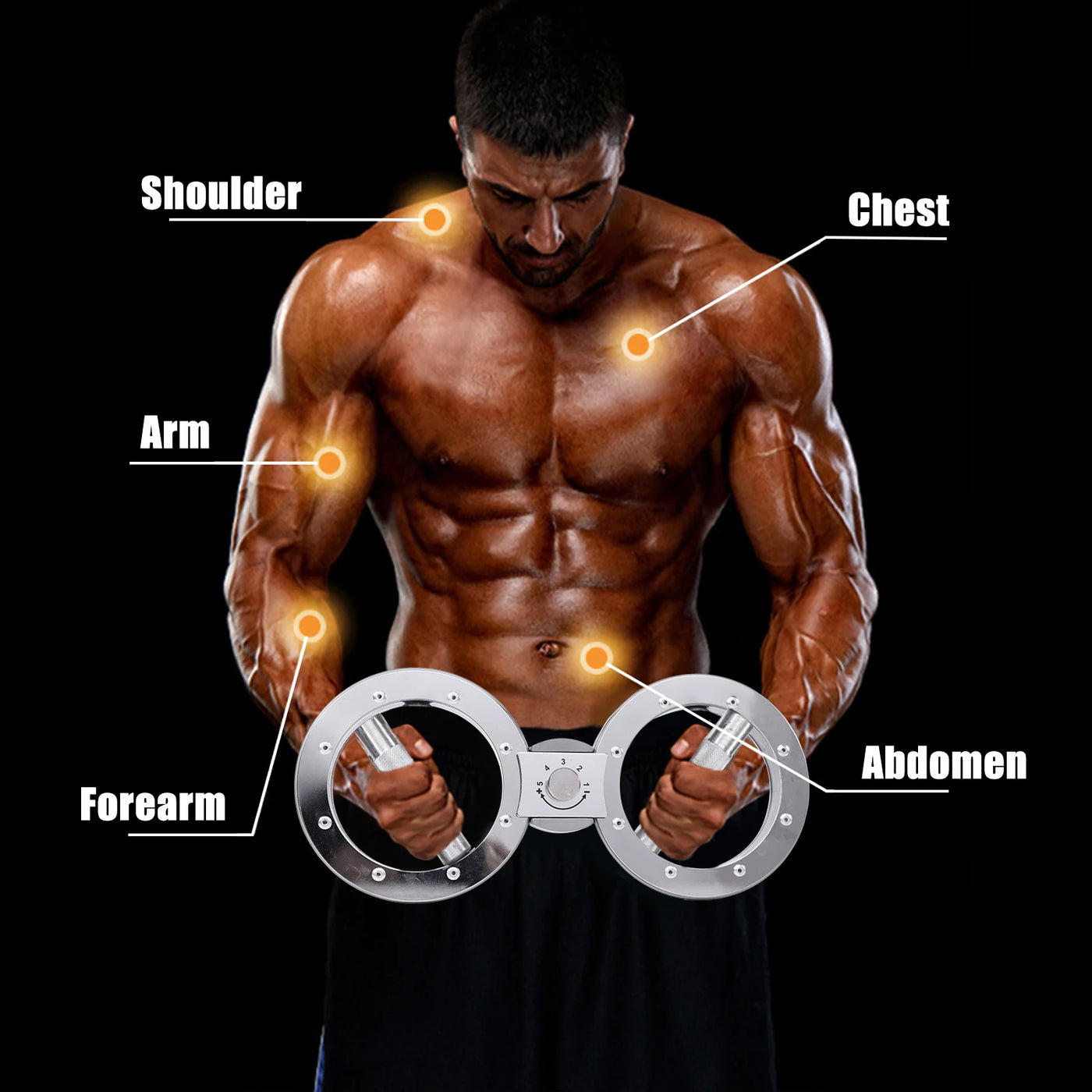 Rotator Machine Multifunctional Grip Strength Trainer 8 to 15 Pounds Adjustable Forearm Exerciser