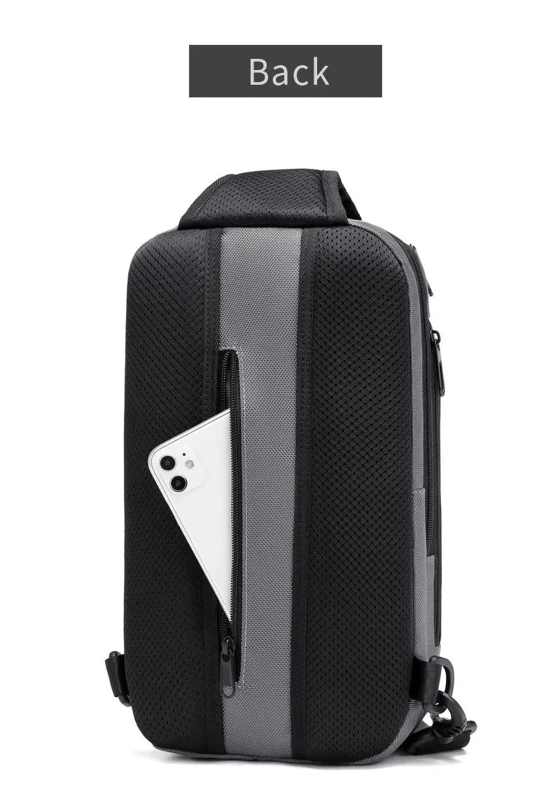 Men Fashion Anti-theft Lock Multifunction Shoulder Bags USB Charging Sling Crossbody Travel Messenger Chest Bag Pack For Male