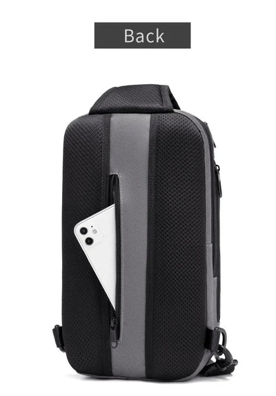 Men Fashion Anti-theft Lock Multifunction Shoulder Bags USB Charging Sling Crossbody Travel Messenger Chest Bag Pack For Male