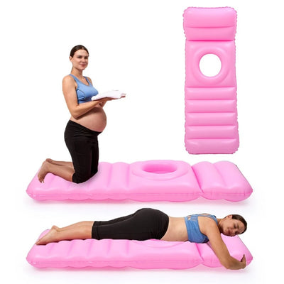 Pvc Women Inflatable Mat Mattress Pillow Sleeping Mat Float with Hole for Tummy Say Goodbye to Pregnancy Related Aches and Pains