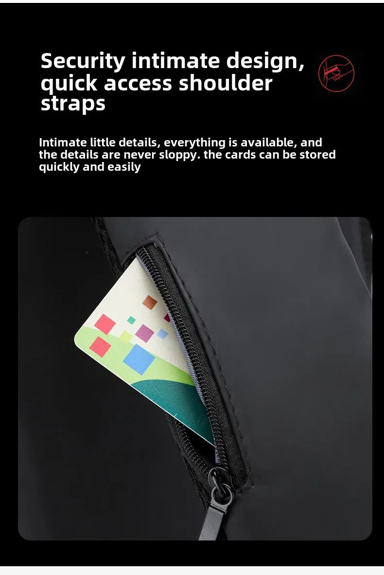 Men Anti Theft Chest Bag Shoulder Bags USB Charging Crossbody Package School Short Trip Messengers Bags Men's Oxford Sling Pack