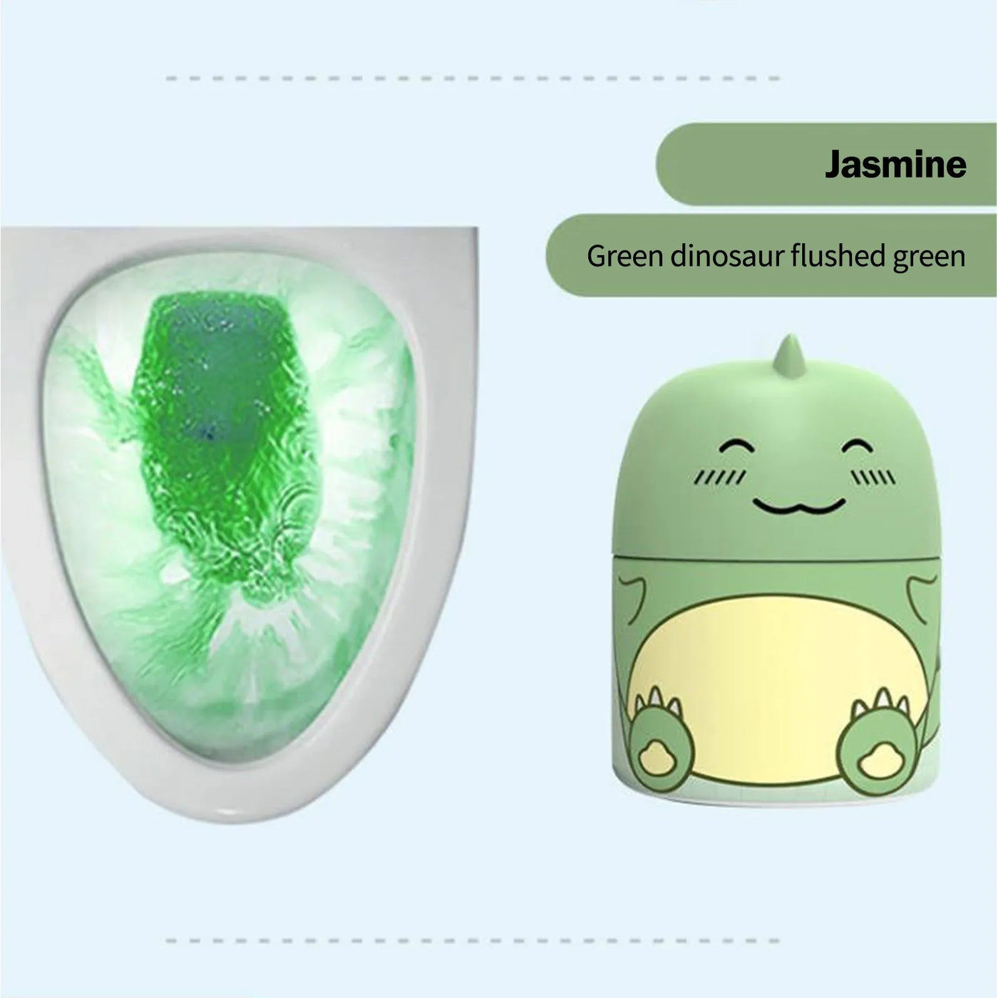 Automatic Bathroom Toilet Tank Cleaner With Ocean Scent Cute Dinosaur-Shaped Toilet Bowl Cleaner Bottle Bathroom Cleaning Supply
