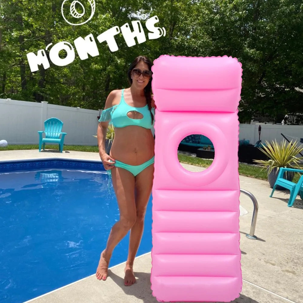 Pvc Women Inflatable Mat Mattress Pillow Sleeping Mat Float with Hole for Tummy Say Goodbye to Pregnancy Related Aches and Pains