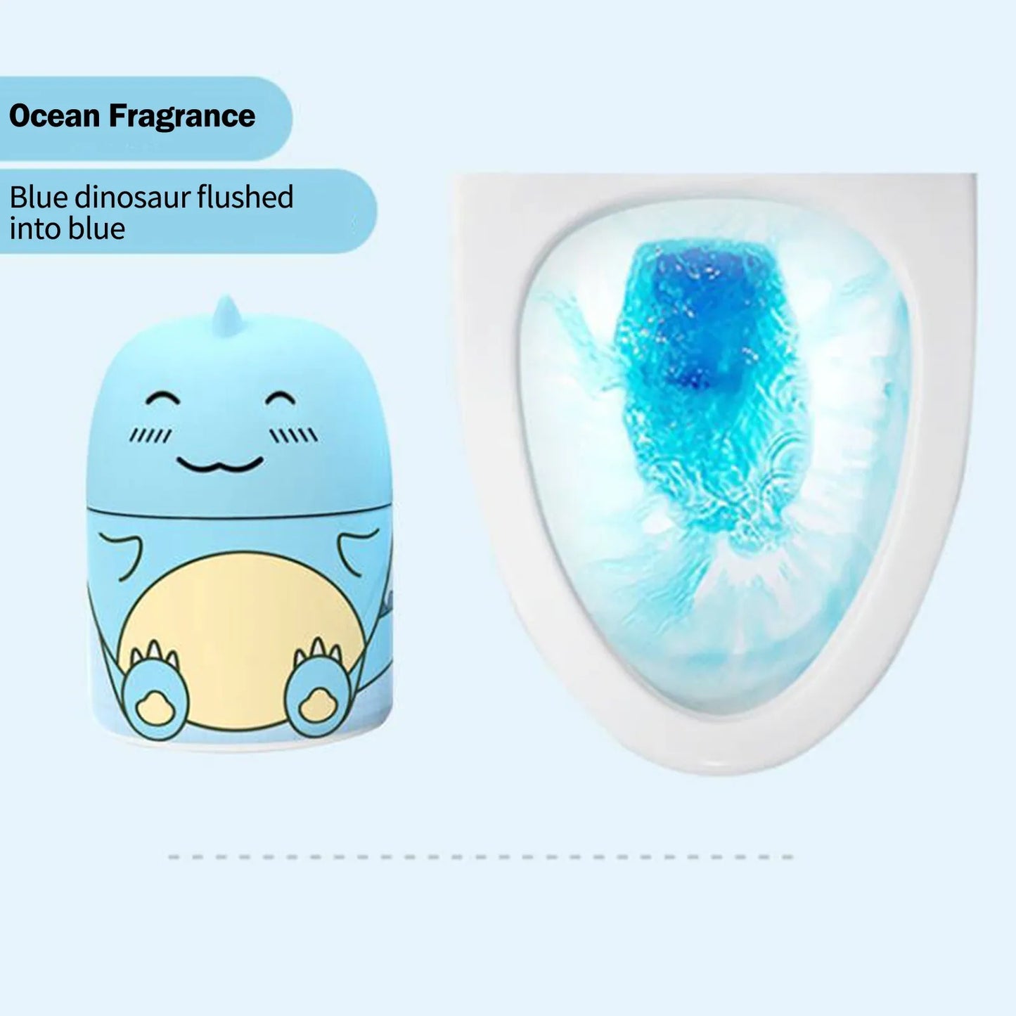 Automatic Bathroom Toilet Tank Cleaner With Ocean Scent Cute Dinosaur-Shaped Toilet Bowl Cleaner Bottle Bathroom Cleaning Supply
