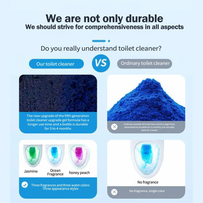 Automatic Bathroom Toilet Tank Cleaner With Ocean Scent Cute Dinosaur-Shaped Toilet Bowl Cleaner Bottle Bathroom Cleaning Supply