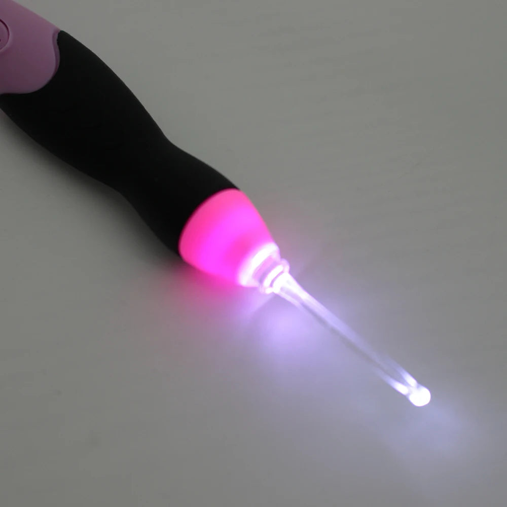 9-In-1 Luminous Led Needle Usb Knitting Knitting Tool Kit Crochet Knitting Hooks Set Knitting Tool Needle