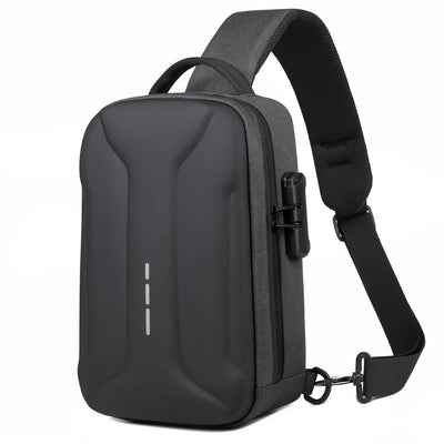 Anti-theft Combination Lock Chest Packs With USB Charging Port Fashion Business Men's Crossbody Bag Travel Storage Shoulder Bag