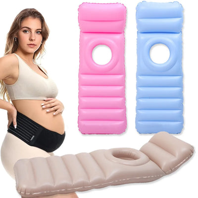 Pvc Women Inflatable Mat Mattress Pillow Sleeping Mat Float with Hole for Tummy Say Goodbye to Pregnancy Related Aches and Pains