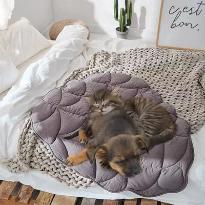 Dog Cooling Leaf Mat Summer Pad Mat For Dogs Cat Blanket Sofa Breathable Pet Dog Bed Washable For Small Medium Large Dogs Car