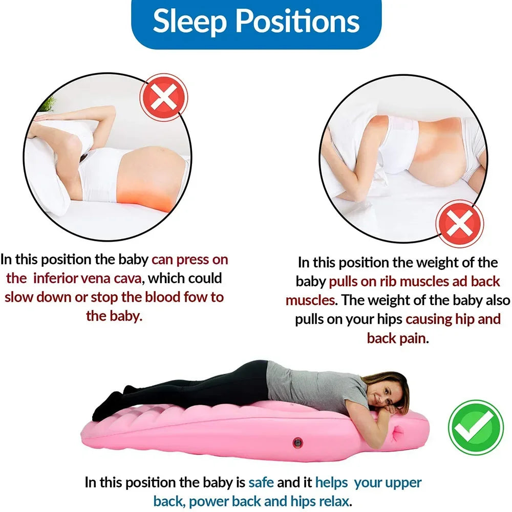 1pcs Pregnancy Maternity Bed Inflatable Pregnancy Pillow Yoga Mat for Pregnant Women Inflatable Mat Mattress Pillow Sleeping Mat