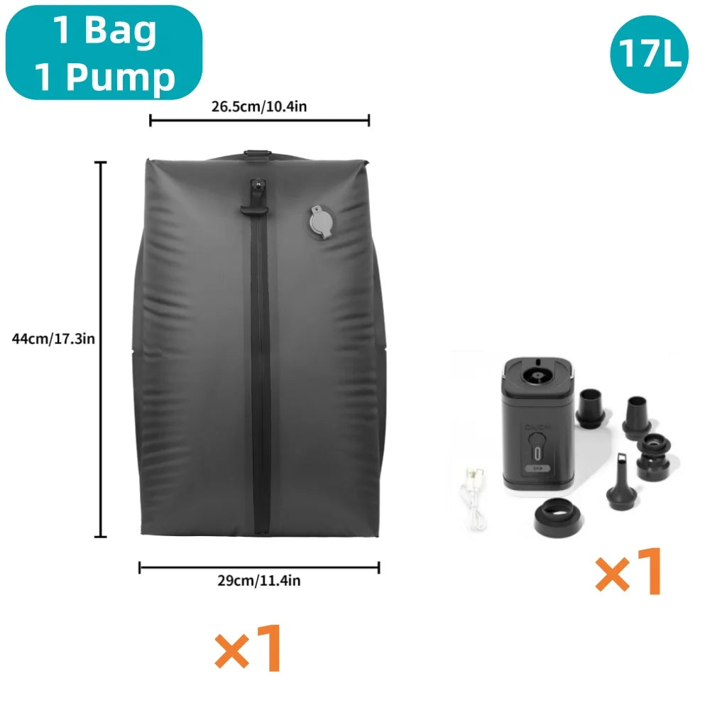 Vacuum Storage Bags Travel Essentials Compression Pack Empty Bag Clothes Vacuum Travel Bag, for Suitcases Backpack Space Saver