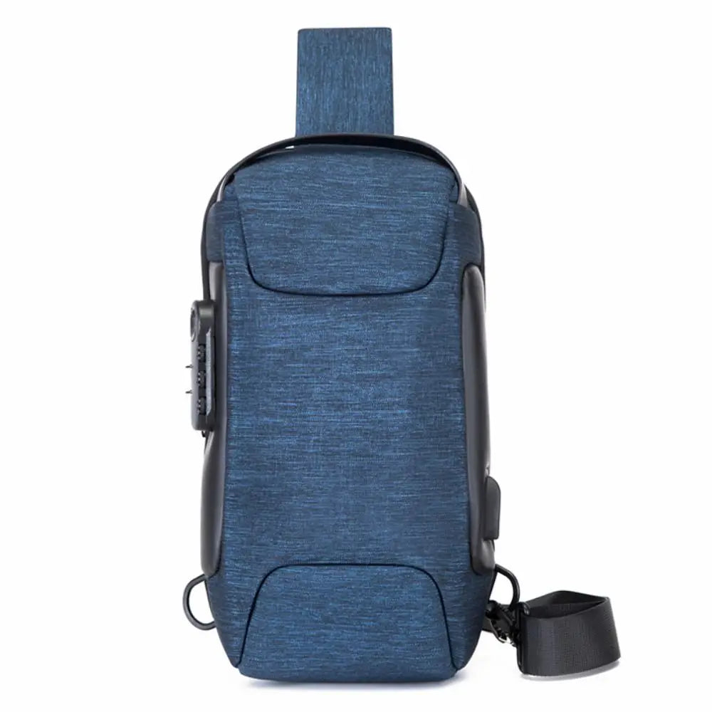 Portable Storage Bag for Asus ROG Ally Game Conslole Case Crossbody Backpack Shoulder Chest Pouch Anti-theft Lock USB Charging