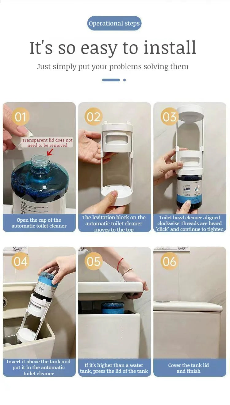 Toilet Bowl Cleaner Automatic Toilet Bowl Cleaner Disinfecting Deodorizing Household Descaling