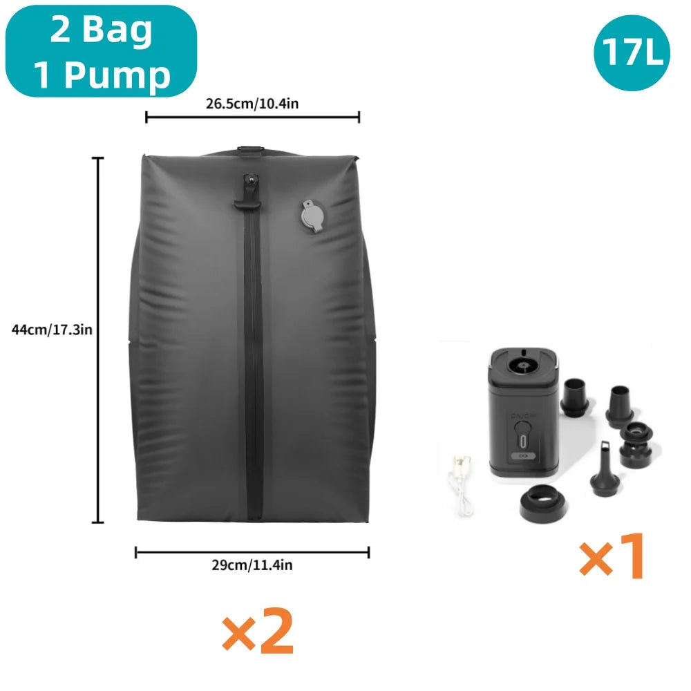 Vacuum Storage Bags Travel Essentials Compression Pack Empty Bag Clothes Vacuum Travel Bag, for Suitcases Backpack Space Saver