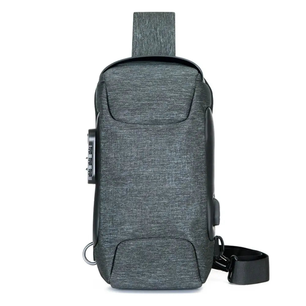 Portable Storage Bag for Asus ROG Ally Game Conslole Case Crossbody Backpack Shoulder Chest Pouch Anti-theft Lock USB Charging