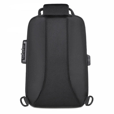 Anti-theft Combination Lock Chest Packs With USB Charging Port Fashion Business Men's Crossbody Bag Travel Storage Shoulder Bag