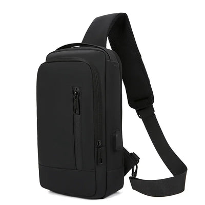 Fashion Business Men's Crossbody Bag Anti-Theft Password Lock Men's Chest Bag With USB Charging Port Travel Shoulder Bag for Man