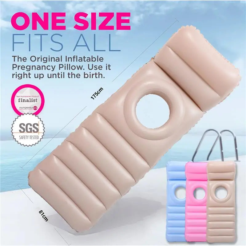 Pvc Women Inflatable Mat Mattress Pillow Sleeping Mat Float with Hole for Tummy Say Goodbye to Pregnancy Related Aches and Pains