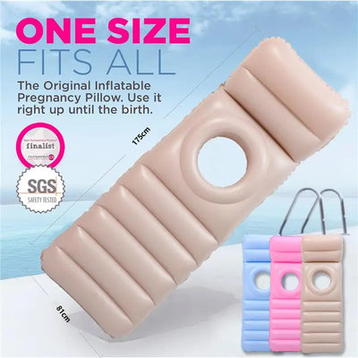 Pvc Women Inflatable Mat Mattress Pillow Sleeping Mat Float with Hole for Tummy Say Goodbye to Pregnancy Related Aches and Pains
