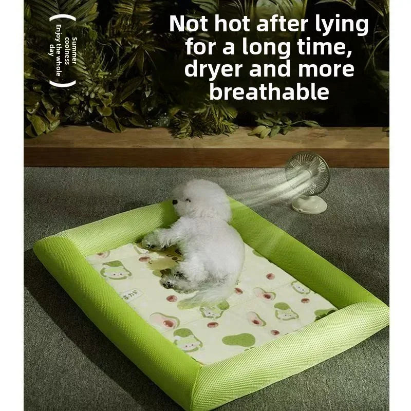 Cooling Puppy Bed Summer Dog Supplies Mat Accessory for Small Breeds Dogs Medium Pet Large Beds Sofa Blanket Baskets Fluffy Cats